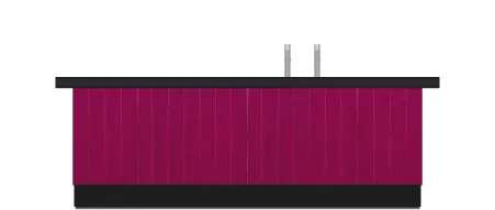 roze velvet toog met zwart blad