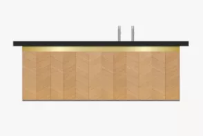 Bar met zwart toogblad