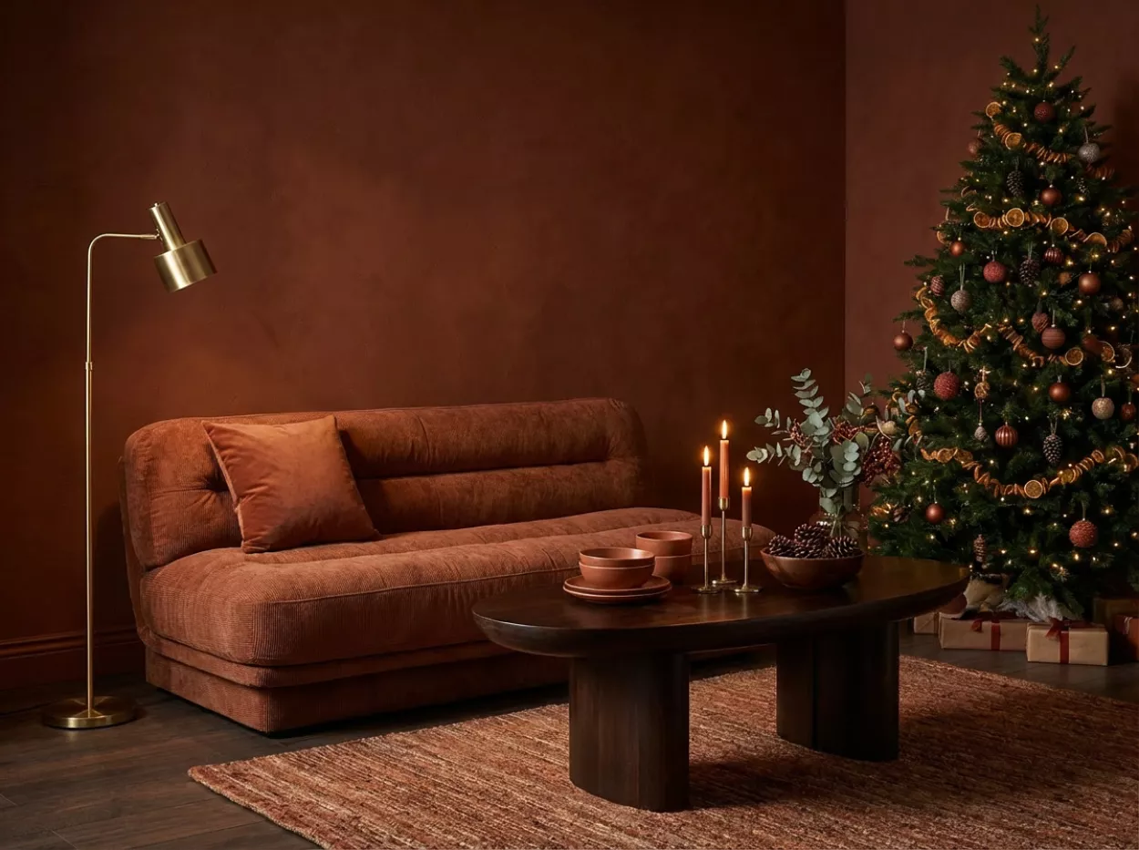 Rode kerstsetting terracotta tinten LEVI